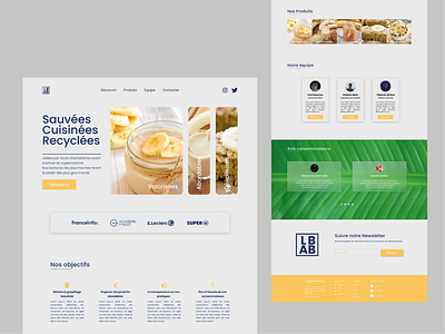 La Belle Banane banane blue brand branding design front front end landing landing page logo ui website yellow