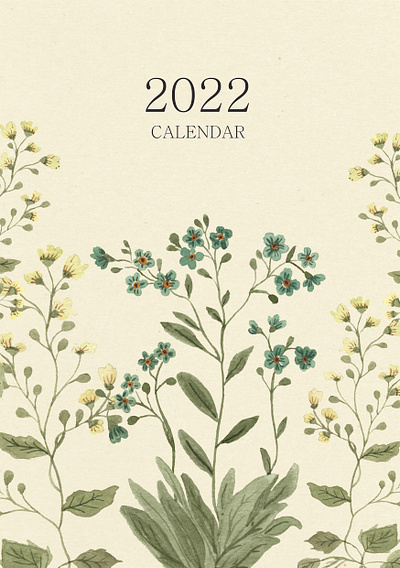 Printable 2022 Calendar 2022 2022calendar calendar designed designflowers floral printable