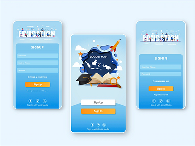 Education App UI Design app uiux design education app ui mobile app ui ui ui design ux design