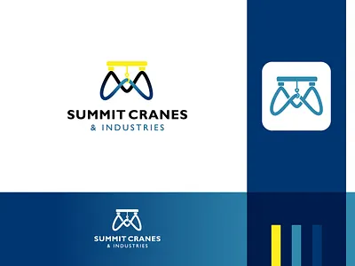 Crane Logo branding building crane design graphic design logo stone