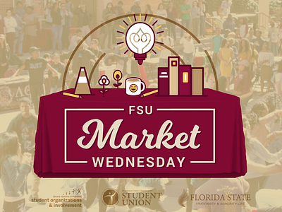 Market Wednesday social media post adobe illustrator design digital illustration graphic design higher ed illustration