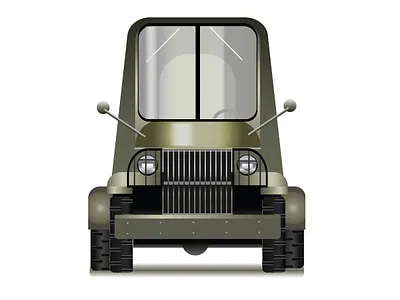 diesel power car design cartoon design dieselpunk illustration illustrator military truck retro car transportation vector ww2