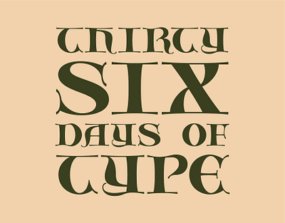 Thirty-six days of type 2022 type art type design typeface typogaphy