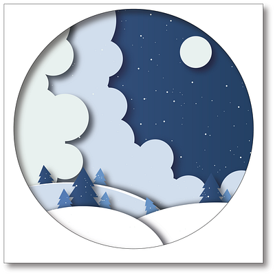 Snowy Night adobe illustrator design graphic design illustration