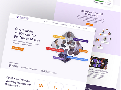 Simple HR Landing Page branding design landing page design landingpage minimal ui ux web