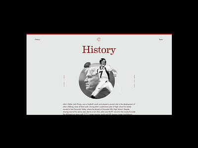 Elway Capital - 05 american football animation career clean design elegant hall of fame interaction john elway landing layout minimal parallax scroll sport typography ui ux