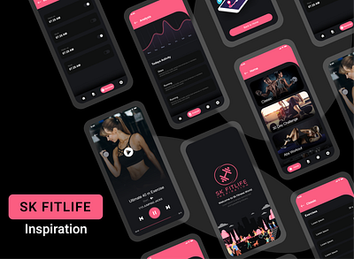 Fitness App (SK Fitlife) app design fitness app ui ui design uiux