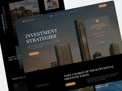 Properties investment platform web apartments capitalization chain funding home rent investment landing page luxury property modern design property real estate real estate investing real world assets rent house ui ux web design