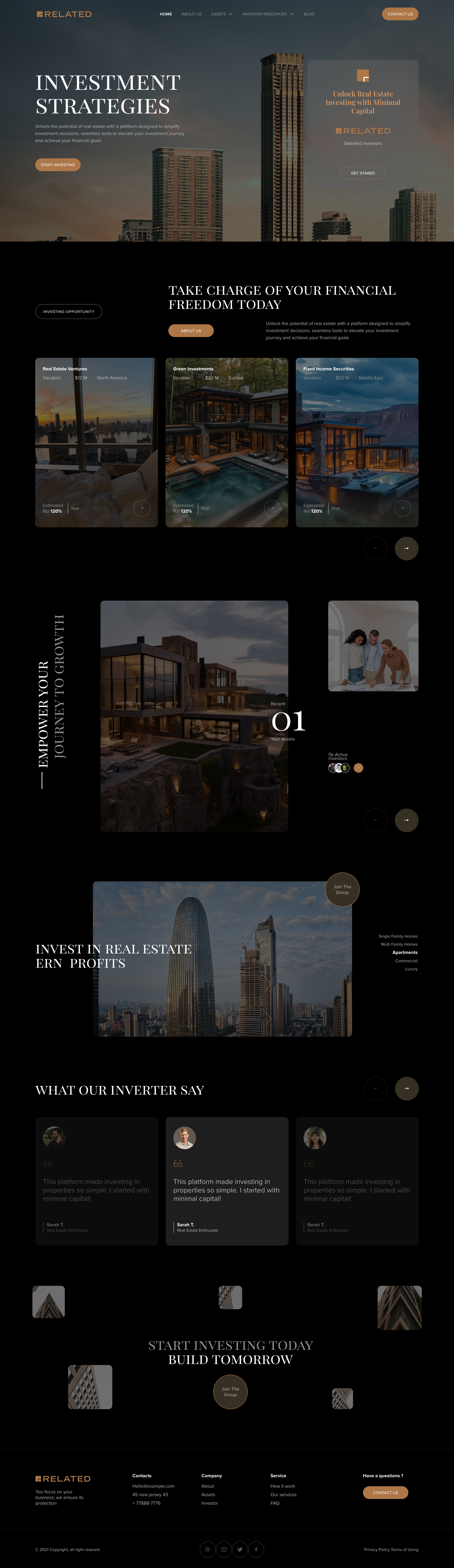 Example of Property Investment Landing Page