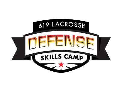 Badge Concept badge branding camp defense design gradient lacrosse logo skills skills camp typography