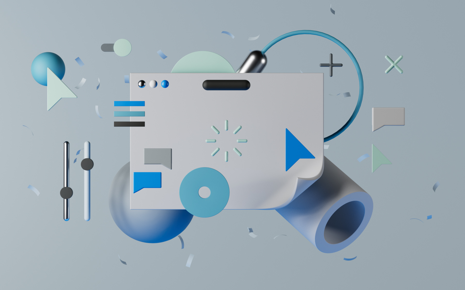 Ui love 3d 3d art 3d artist brand branding color design illustration logo ui