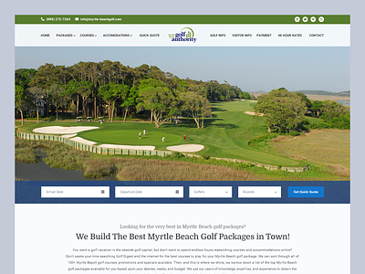 Myrtle Beach Golf Authority // Web Design golf golf course web design golf package lifestyle myrtle beach sports