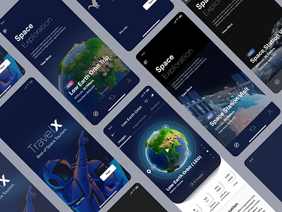 Space Travel Homepage branding concept design illustration logo space travel ui ux