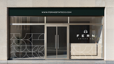 Real Estate Company Identity Storefront Design brand branding dallas design designer dfw fern flower freelance geometric graphic design green icon identity logo mark outdoor plant real estate store front