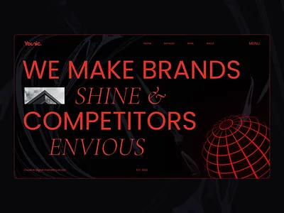 Creative Digital Marketing Studio 3d agency animation case study creative design design studio hero screen landing page marketing motion motion graphics ui ux webdesign