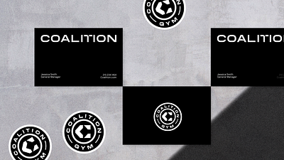 Coalition Gym Logo Brand Identity Design badge black brand branding business c card design fitness graphic design gym icon identity logo missouri seal sticker trainer wellness workout