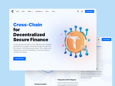 Cross-Chain Defi Security Platform blockchain coin creative cross chain data security defi e commerce finance finance security landing page light color palette marketplace nft nft marketplace payment staking token user interface uxui web design