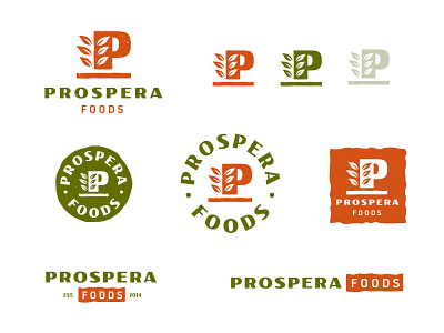 Prospera Foods Logo Design brand design branding food and beverage design food logo icon identity leaves logo logo designer packaging designer typography visual identity