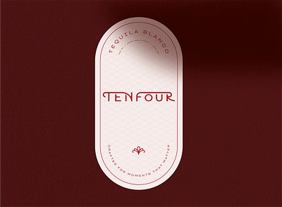 Ten Four Tequila branding design graphic design illustration label logo typography vector