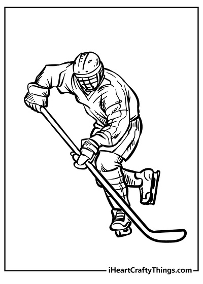 Hockey Coloring page