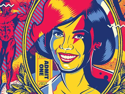 Natalie Wood actress art cinema collage figurative hollywood illustration pop portrait retro vector vintage