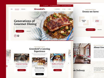 Greenfeld's delivery design drawingart food kosher responsive restaurant ui ux website