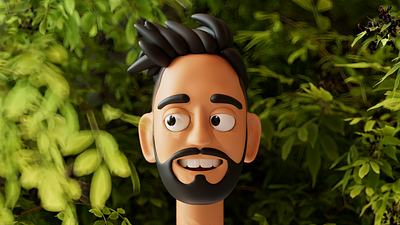 Juan 3d avatar beard c4d character hair illustration nature portrait redshift