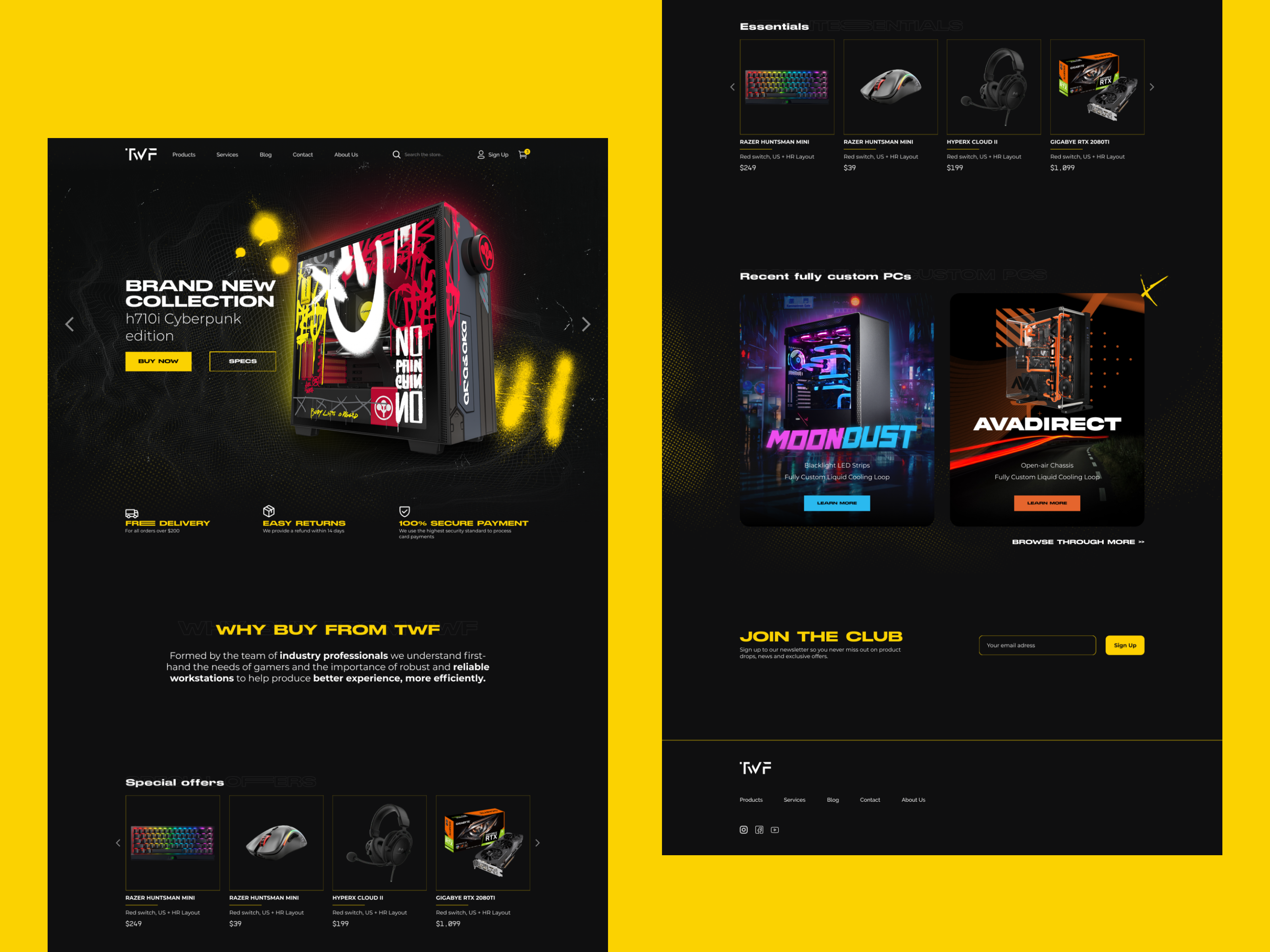 e-Sports E-Commerce e sports landing page ui visual website