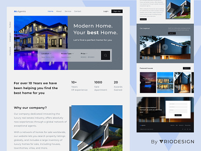 AtAgents modern ui real estate agents trendy ui design ui