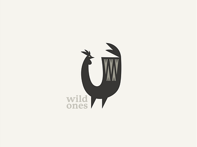 Wild Ones // Rooster animal illustration minimal