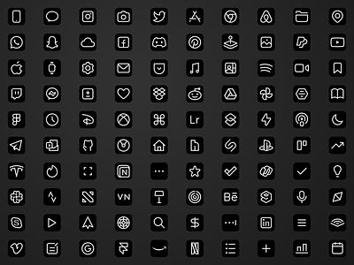 iOS icon pack apple black branding design elegant gumroad icon iconography icons identity ios logo mark minimal minimalist pictogram spg symbol ui