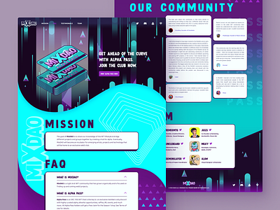 MIXDAO - Main Page homepage mint nft ui ux web design