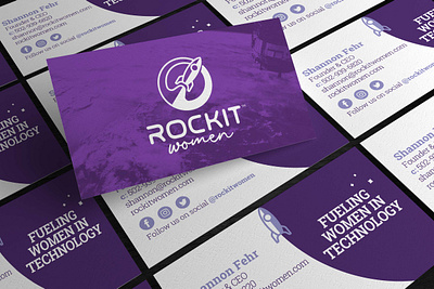 RockIt Women Business Cards brand collateral branding business cards design designart spaceship