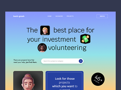 Hoch-Grosh. Site design landing landing page ui uiux web