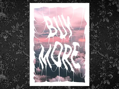 Buy More adobe ai capitalism cloud clouds consume design hue illustration illustrator pink poster sky vector