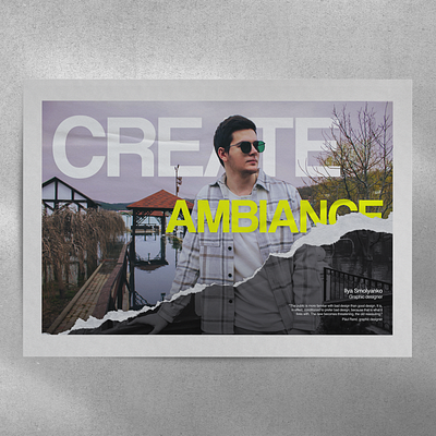 Create the ambience. graphic design typography