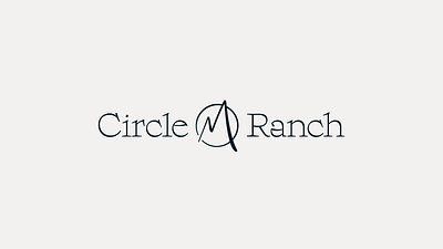 Circle M Ranch logo branding identity design logo logomark mountains