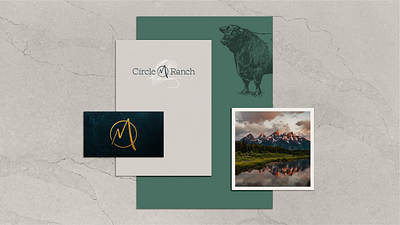 Circle M Ranch logo branding identity design logo logomark mountains