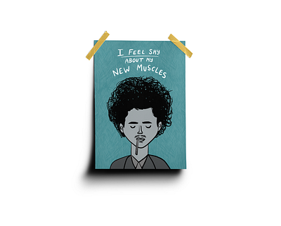 I Feel Shy About My New Muscles digital art digital illustration fan art illustration movie art movie character portrait the french dispatch timothee chalamet wes anderson zeffirelli