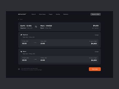 Website - Tickets page airline booking darkmode design flight booking flights order page plane seat tickets travel trip ui ux web web site webdesign