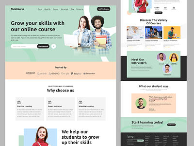 LMS Landing Page (Learing Management System) figma figma design figma website landing page learing management system learn online learning management lms lms website online learning pixieui ui ui design ui ux user experience user interface ux ux design web design webflow