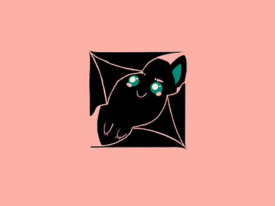 Bat animal bat box cute fly halloween inktober square wings