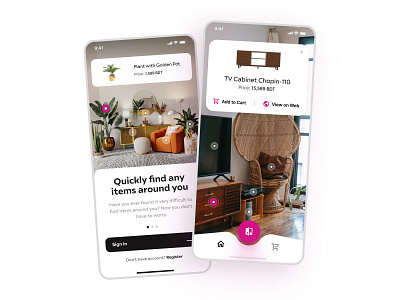 AR Mobile App Design app ar augmented camera design hire interface mobile popular reality search ui ux virtual vr