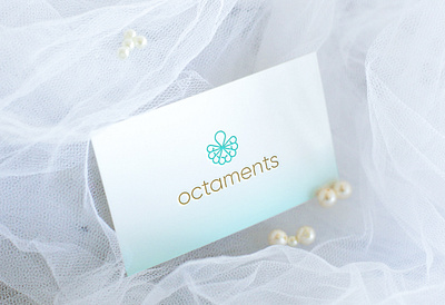 Octaments branding business card design graphic illustration jewelery logo ornaments symbol visiting card