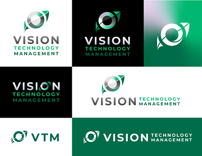 Vision Technology Management - Identity branding design graphic design illustration logo typography vector