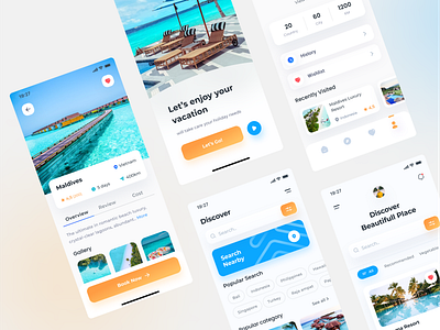 Traveling Agency - Mobile App application booking design destination holiday mobile app travel agency traveling ui uidesign user experience user interface ux