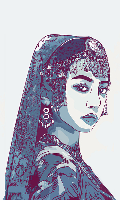 Sanam-XinJiang Gril illustration