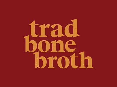 Trad Bone Broth logomark bone broth branding logo