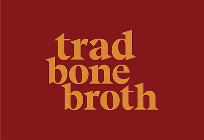 Trad Bone Broth logomark bone broth branding logo