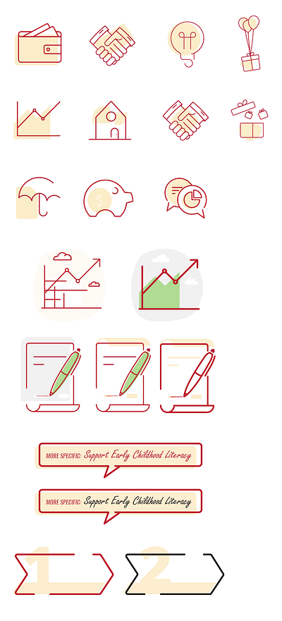 Non profit icon set icon ui